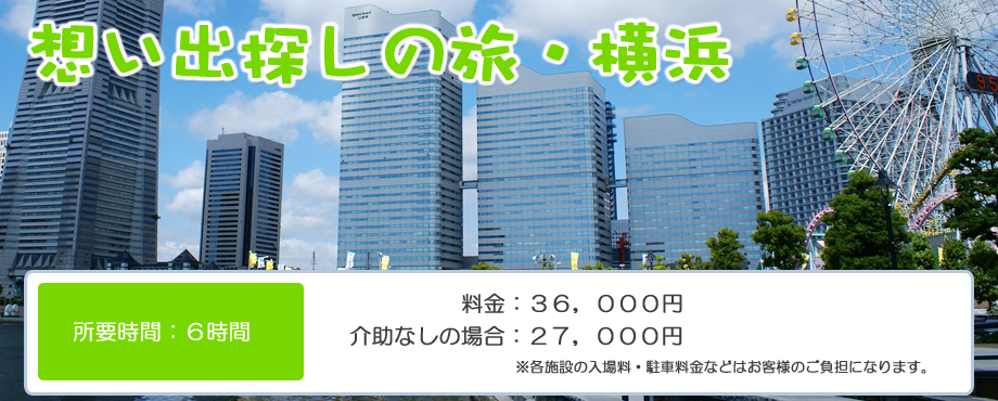 介護タクシーで思い出探しの旅・横浜